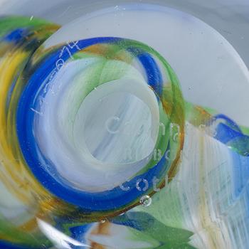 Six glass paperweights, including Robert Eickholt, USA, 1985, & Caithness of Scotland.