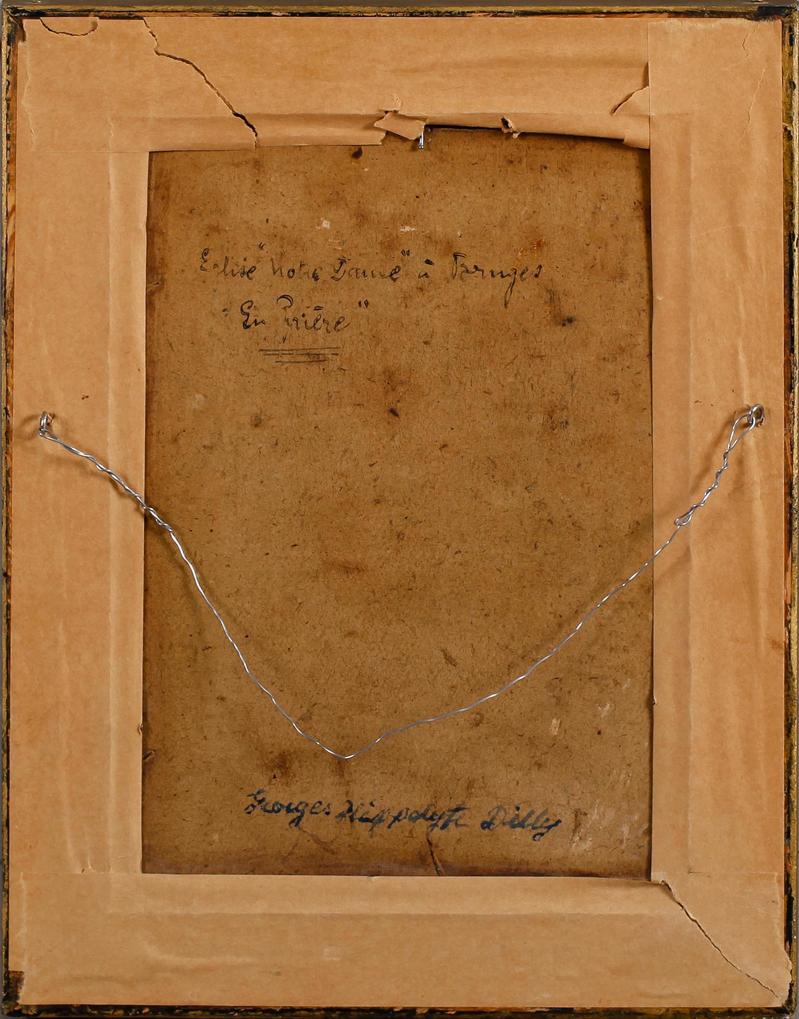 GEORGES HIPPOLYTE DILLY, olja på pannå, signerad.