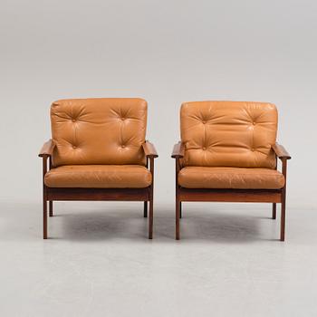 A pair of 'Capella' easy chairs by Illum Wikkelsø.