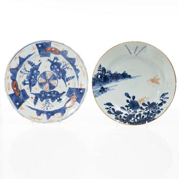 Seven plates, China, Qing Dynasty, Qianlong, 1736-95.