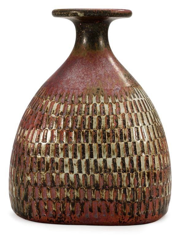 A Stig Lindberg stoneware vase, Gustavsberg studio 1968.