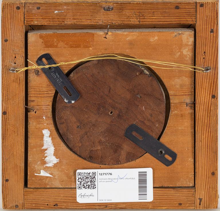 Adriaen Brouwer, follower of, oil on panel.