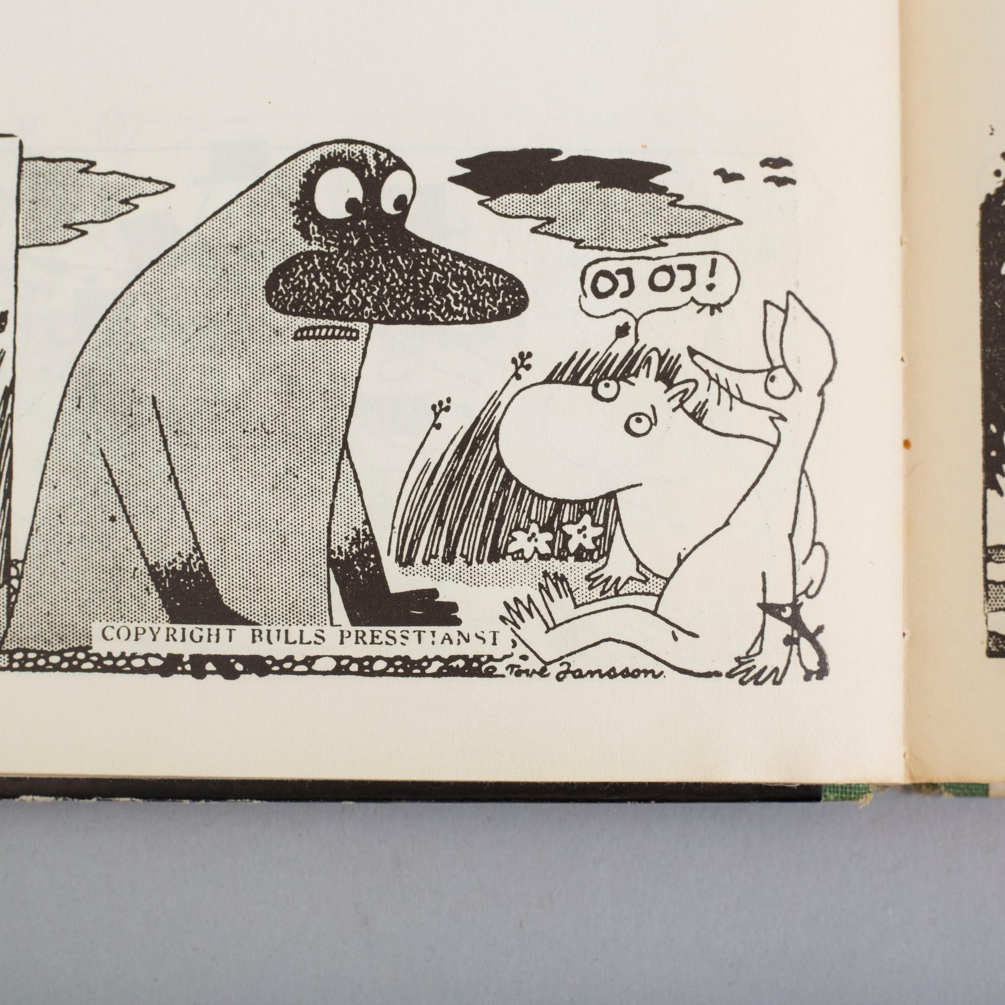 TOVE JANSSON, book, "Mumintrollet 1", 1957, signed.