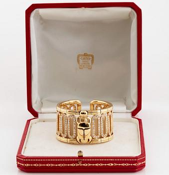 Cartier "Scarab" a cuff bracelet.