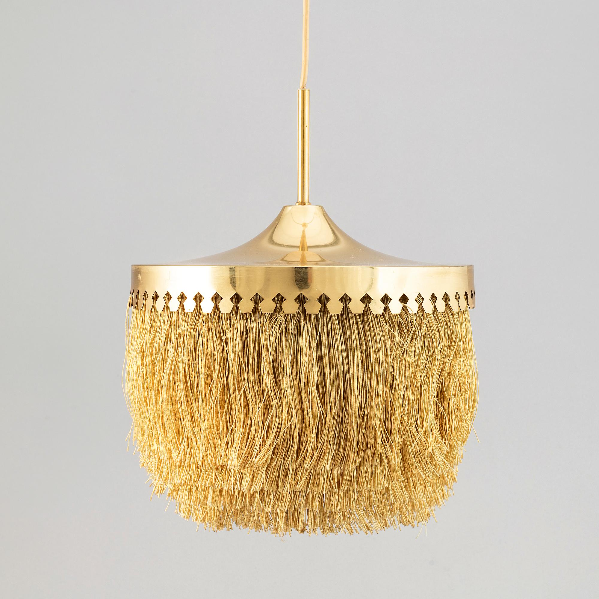 Hans-Agne Jakobsson, a brass ceiling light, Markaryd, 1960's/1970's.
