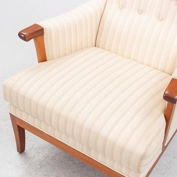 Carl Malmsten, armchair, "The Housefather", OH Sjögren, late 20th century.
