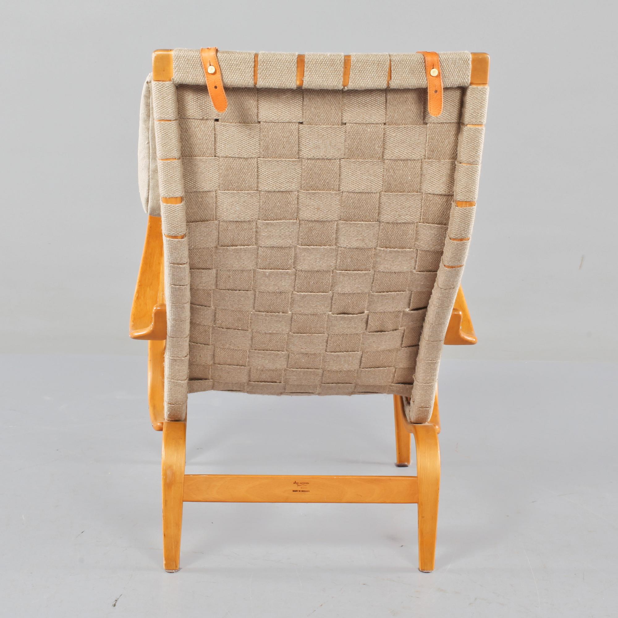 FÅTÖLJ, "Penilla", Bruno Mathsson, Värnamo, 1900-talets andra hälft.