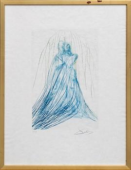 SALVADOR DALÍ, colour printed drypoint etchin on Japan nacré, signed and numbered XXXIX/LXXV.