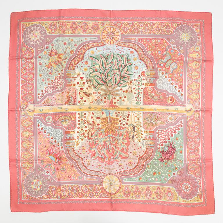 Hermès, a silk scarf, 'Aux portes de Palais'.