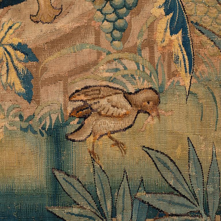 A tapestry, "Feuilles de choux", tapestry weave, third quarter 16th century, Flanders, probably Audenarde.