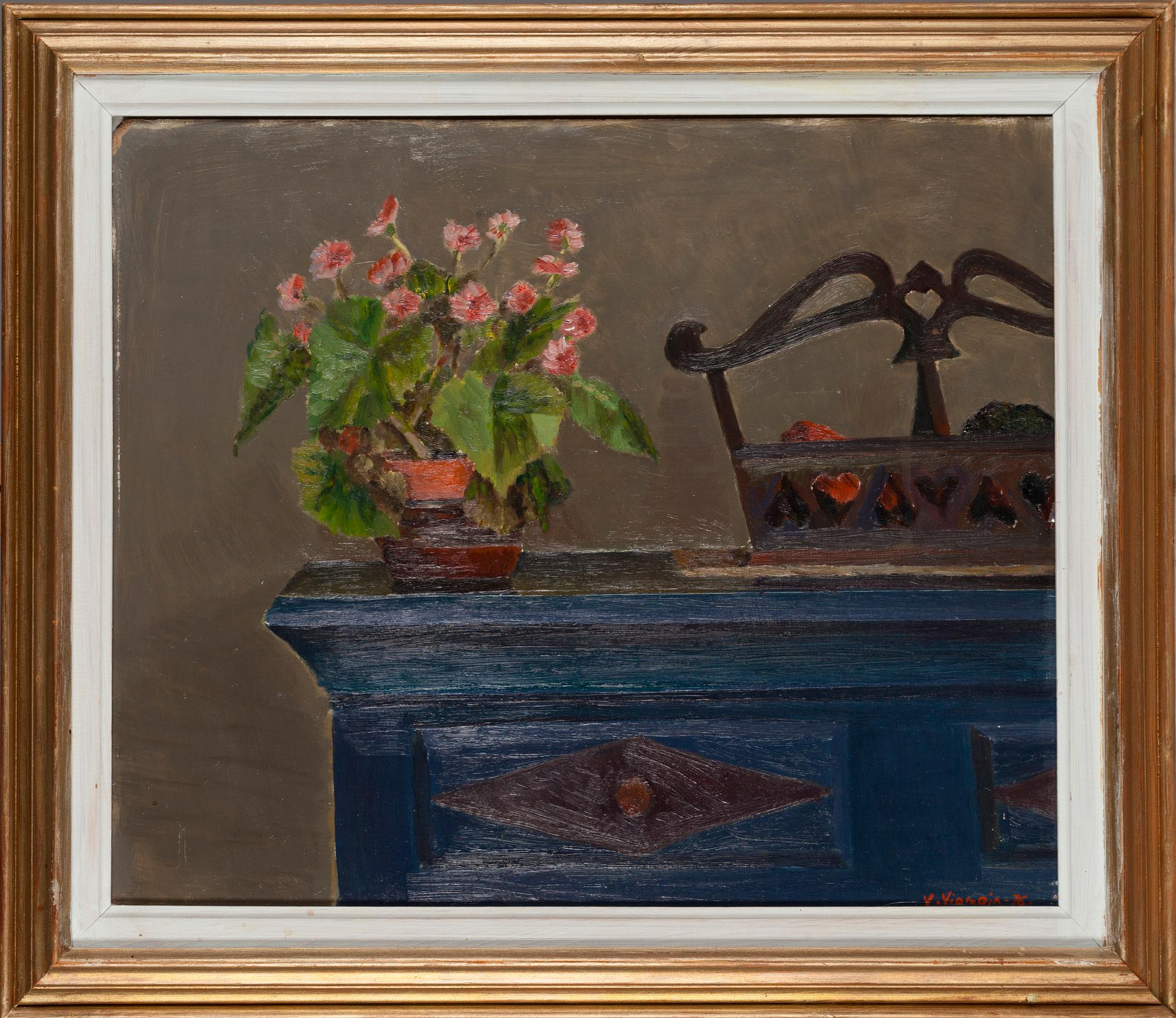 Veikko Vionoja, Stilleben med krukväxt.