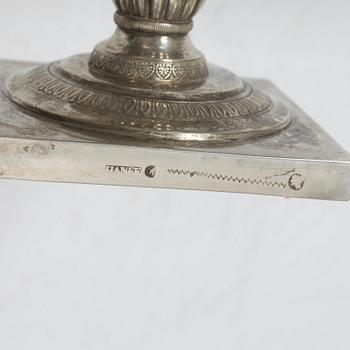 Skål på fot, silver, empire, 1800-talets första hälft, troligen Tyskland.