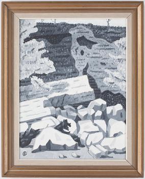 IVÁN GRÜNEWALD, olja på duk, monogramsignerad, verk 16 2005. märkt 5:16 a tergo.