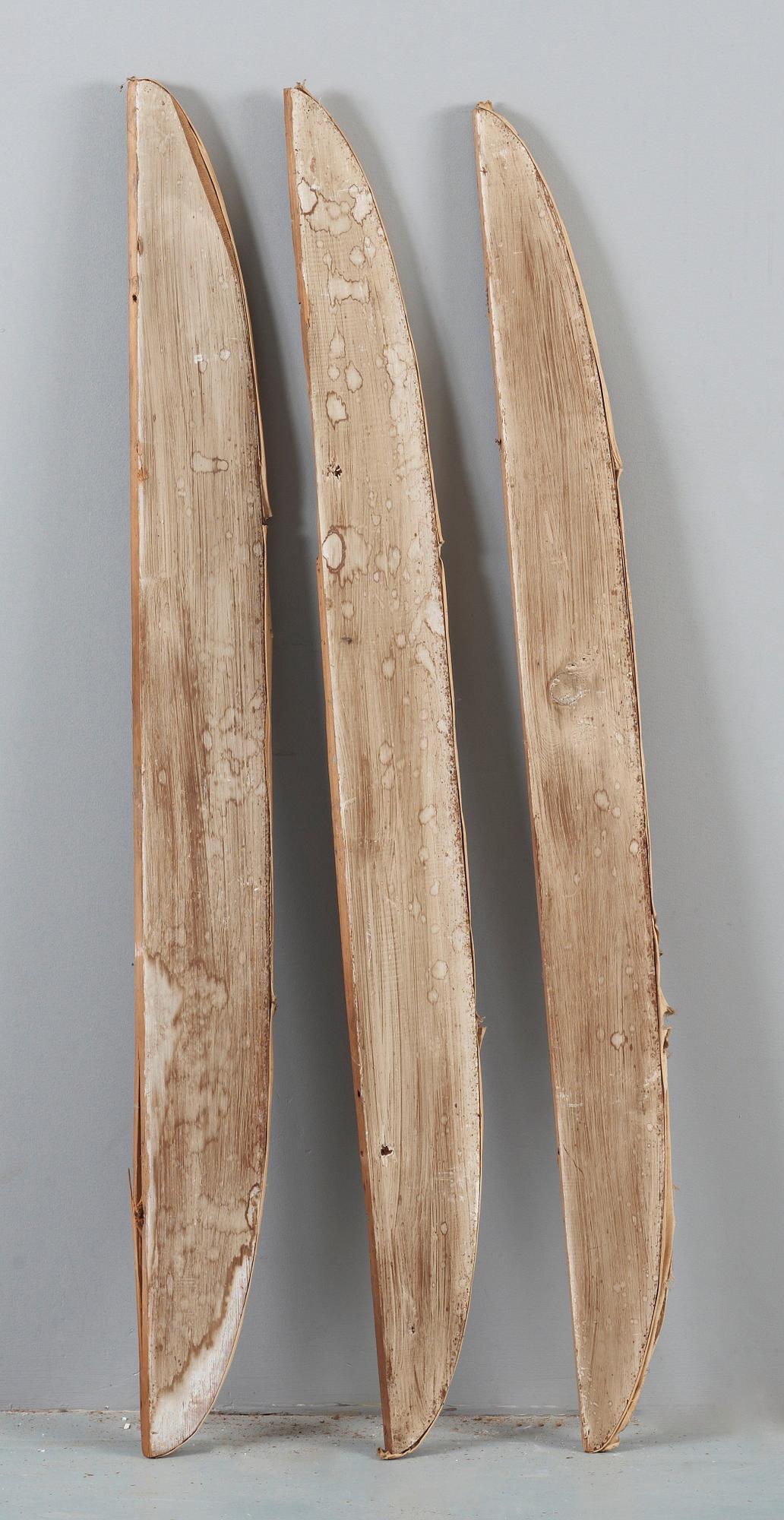 A set of Swedish mid 19th century wooden painted panels.