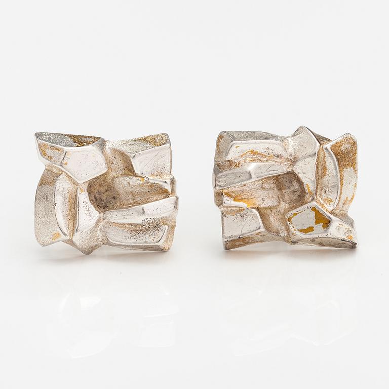 Björn Weckström, A pair of sterling silver cufflinks. Lapponia 1970.