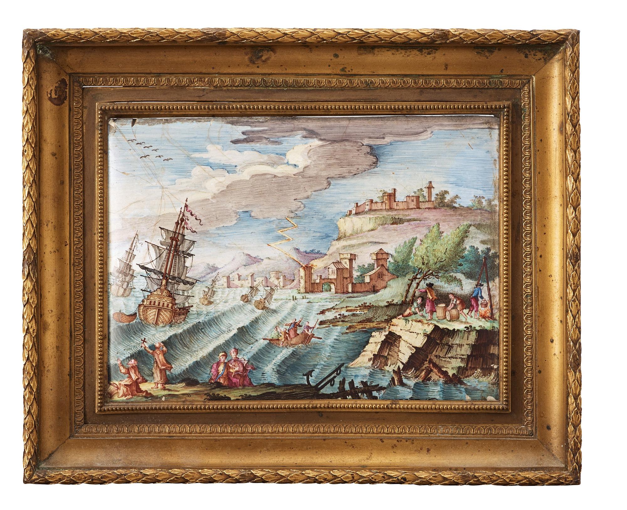 A presumably Dutch 18th century enamel.