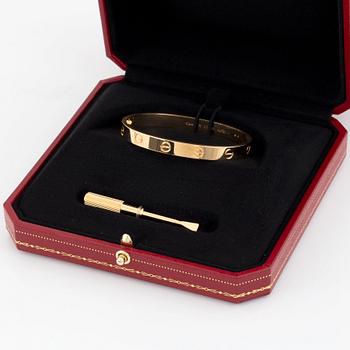 A Cartier 18K gold "Love" bracelet.