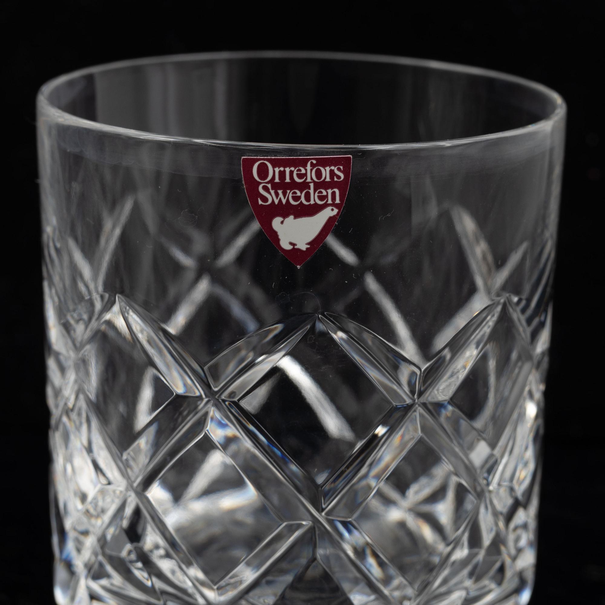 Gunnar Cyrén, glass service, 84 pieces, "Karolina", Olle Alberius, 12 pcs "Napoleon", Gunnar Cyrén, 24 pcs "Sofiero" Orrefors.