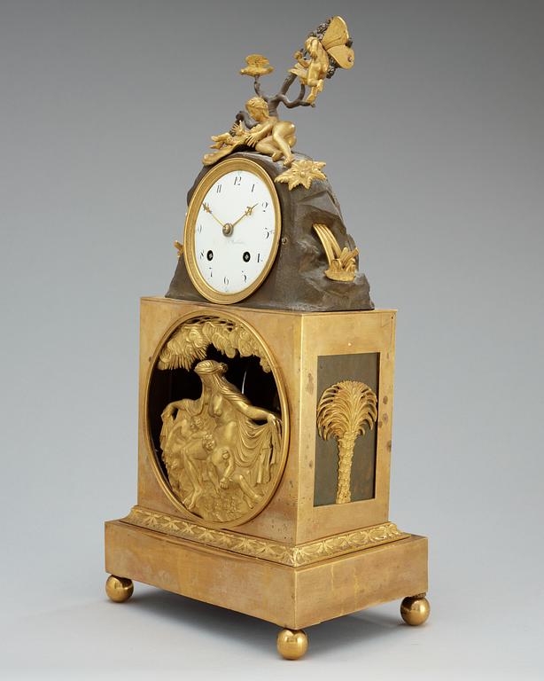 A Swedish Empire early 19th century mantel clock.