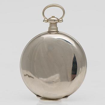 FICKUR, Bovet Fleurier, vitmetall, Schweiz, tillverkad för Kinas marknader, 1860-tal.