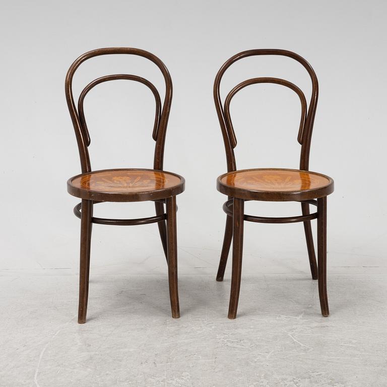 Six Thonet type chairs, Rumania, 20th Century.