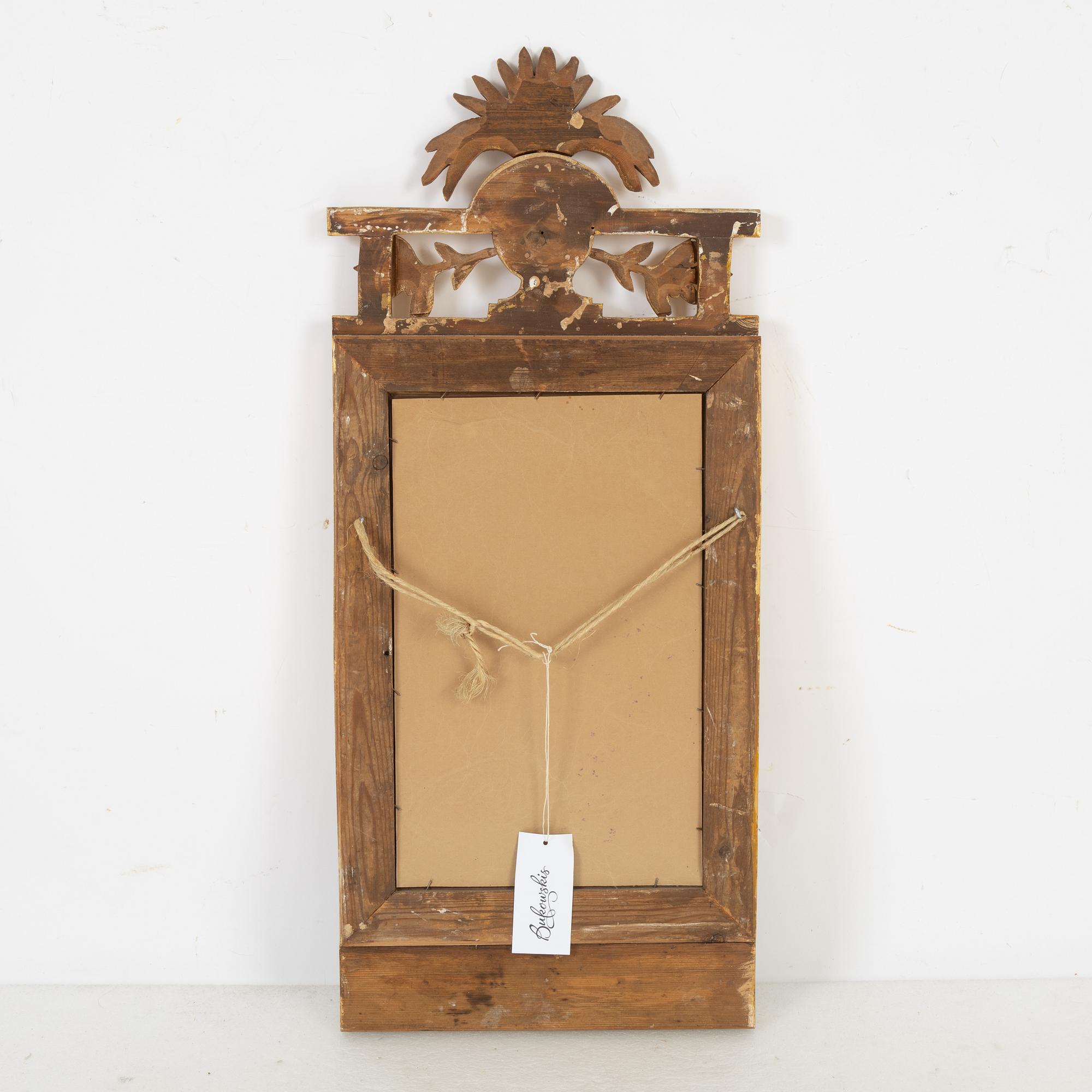 A late Gustavian style mirror, 19th Century.