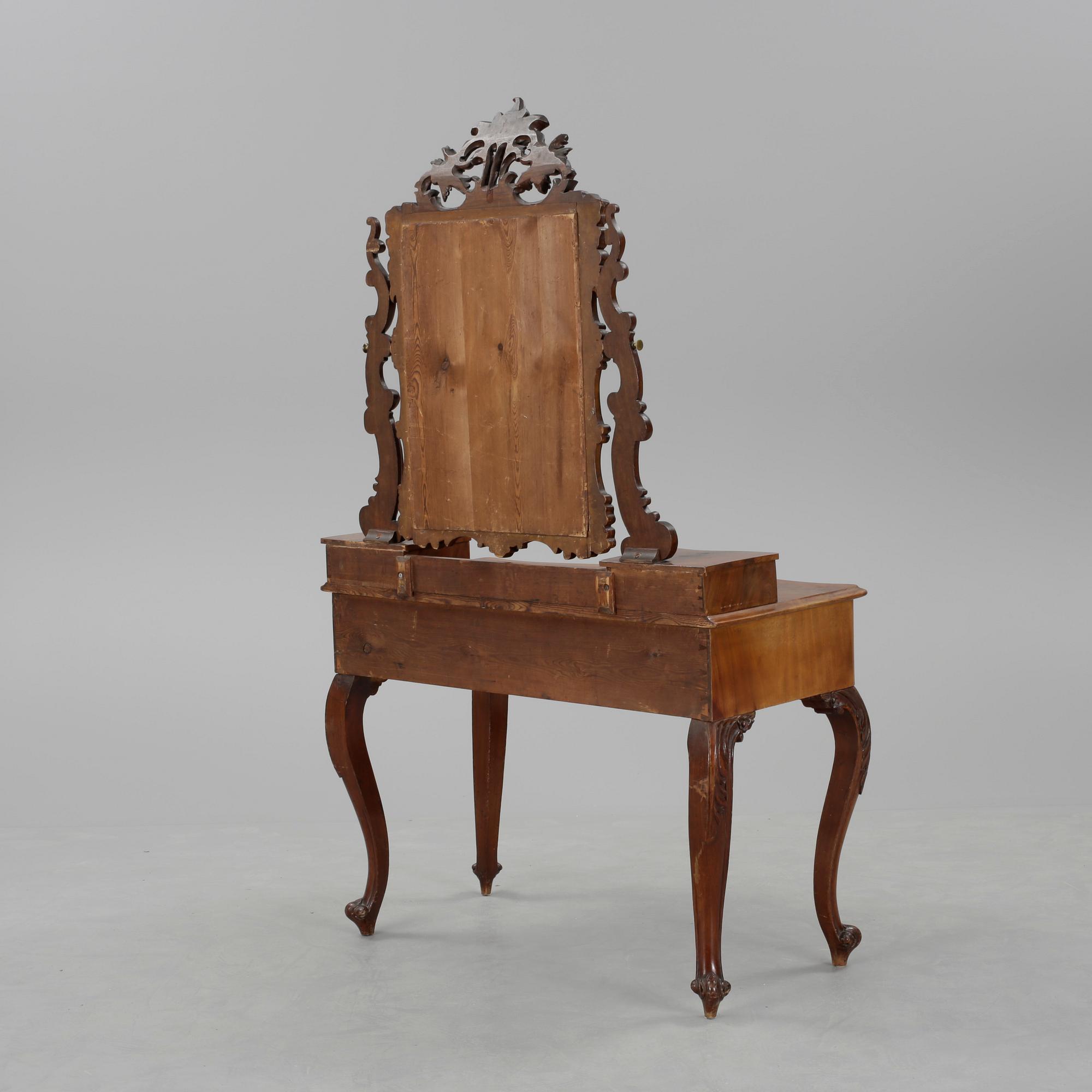 TOILETTEBORD/SMINKBORD, nyrokoko, 1800-talets andra hälft.