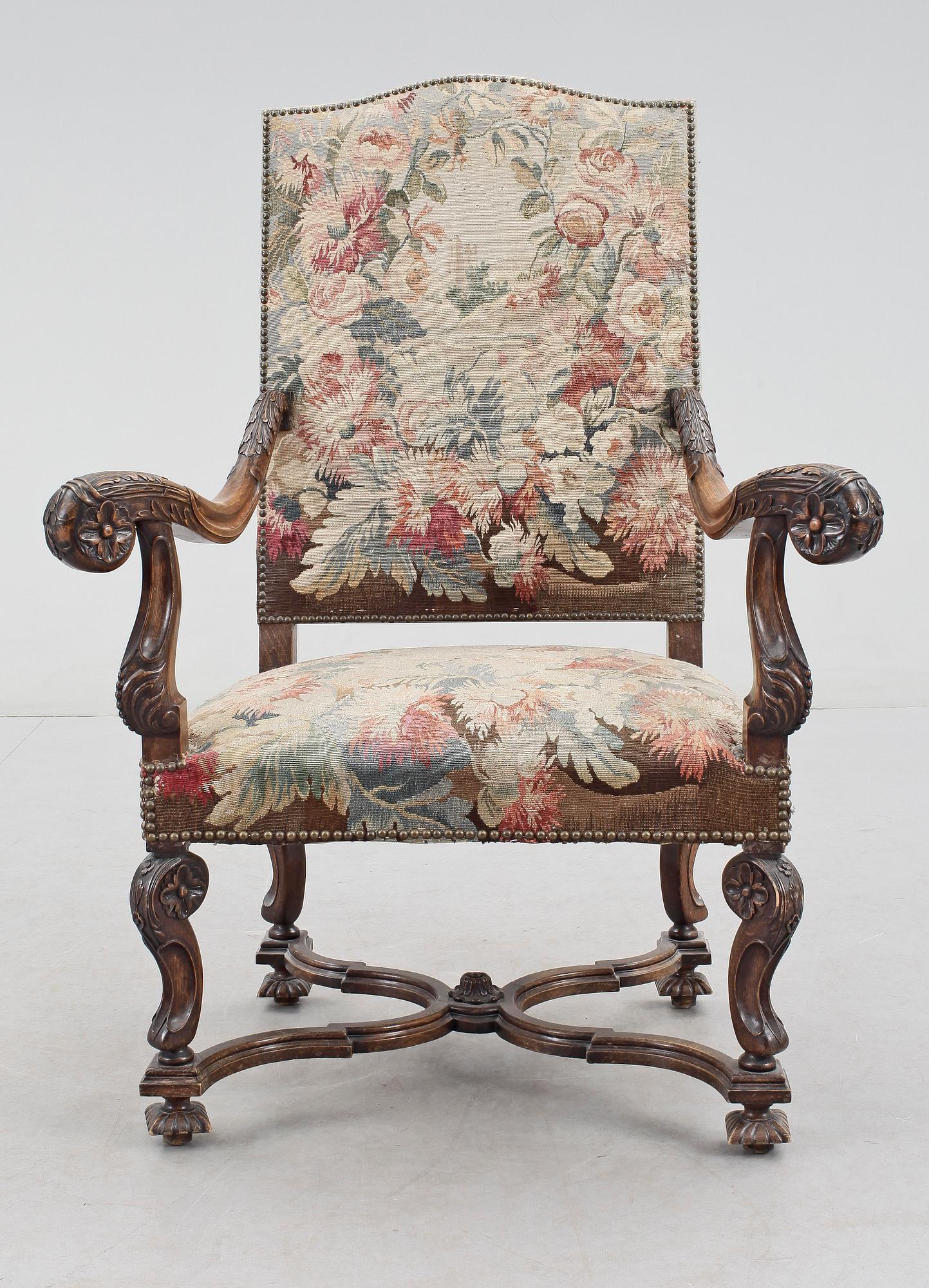 KARMSTOL, barockstil, omkring 1900.