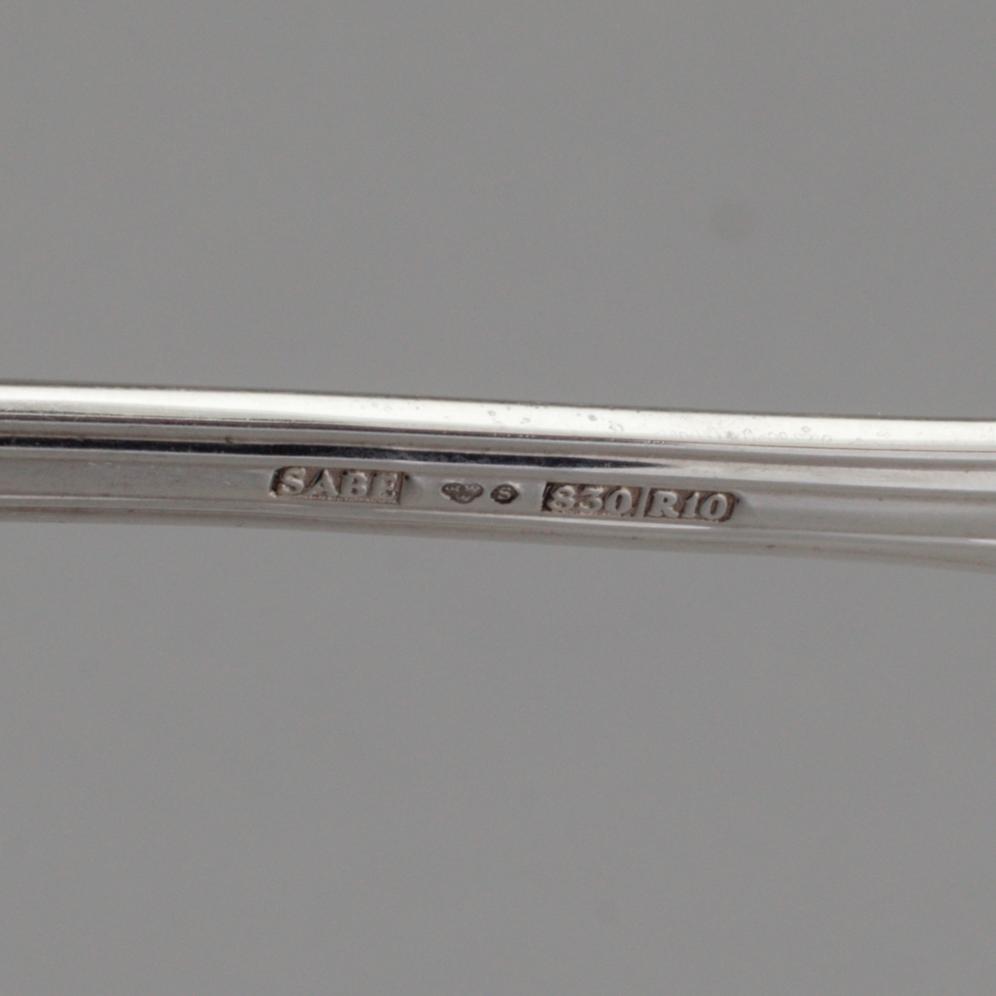 SILVERBESTICK, 17 delar, "Olga", 1990-tal. Total vikt ca 618 g.