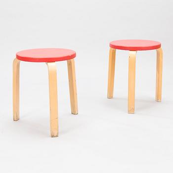 ALVAR AALTO, Two Mid-20th-Century '60' stools for Artek.