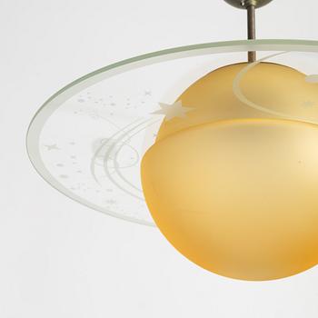 Ceiling lamp, so-called "Saturn lamp", circa 1930s/1940s.