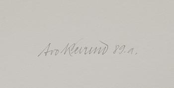 AVO KEEREND, färglitografi, signerad och daterad -89, numrerad 10/50.