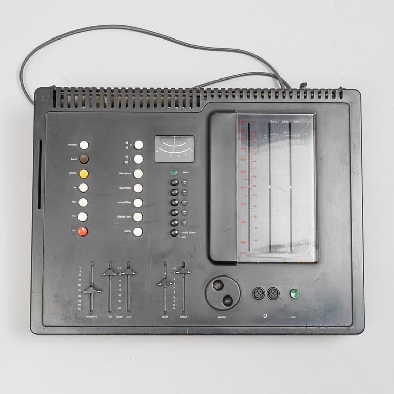 Dieter Rams, stereo equipment, 5 pieces, Braun, Germany 1970s.