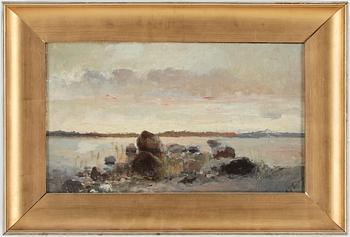 OKÄND KONSTNÄR, olja på duk, otydligt signerad, 1900-tal.