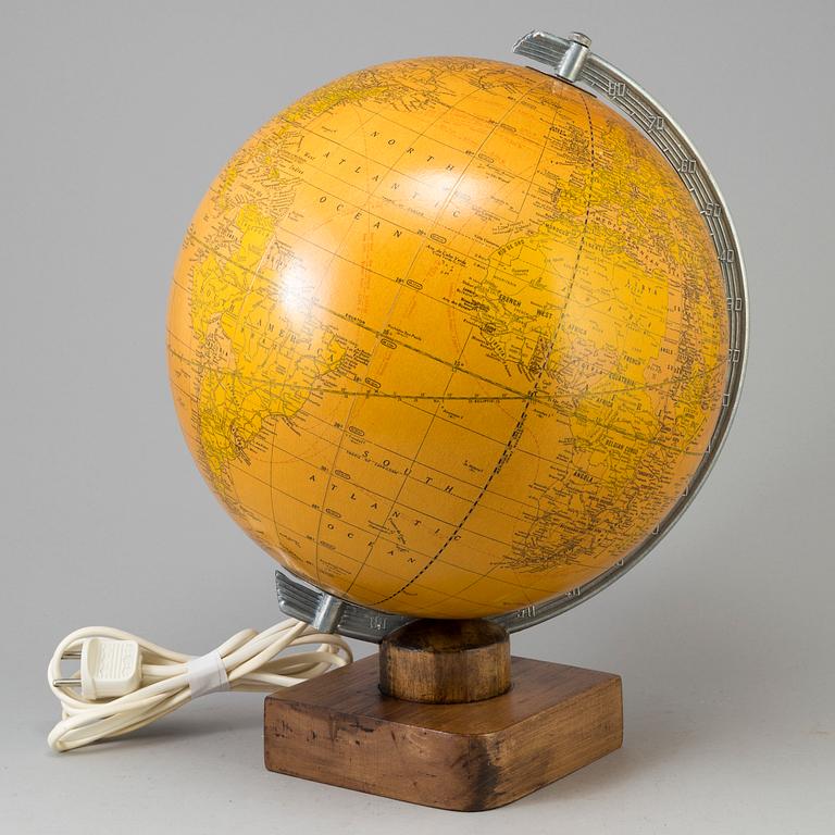 A 1930s Crams´s Unrivaled Terrestrial Globe, The George F. Cram Co. USA.