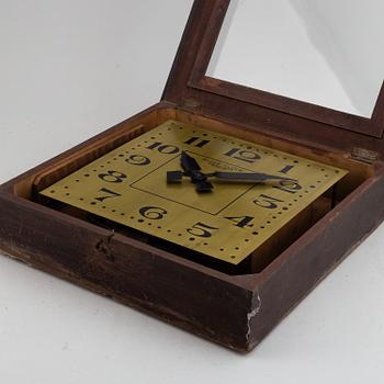 A wall clock, marked BULLE-CLOCK BREVETÉ S.G.D.G. Patented, first half of 20th Century.