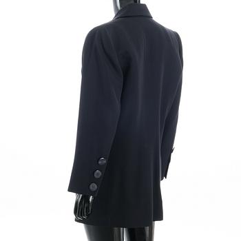 LADIES´ VINTAGE NAVY WOOL GABARDINE BLAZER size 42(FR).
