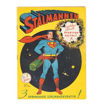 Comic book, “Stålmannen” No. 1, 1949.