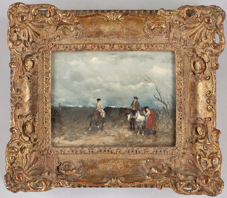 HEINRICH BRELING, olja på pannå, sign.