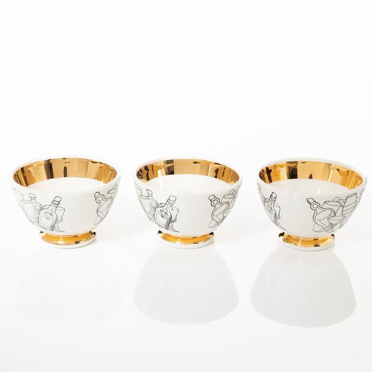 Piero Fornasetti, skålar, 6 st, Fornasetti, Milano, Italien.