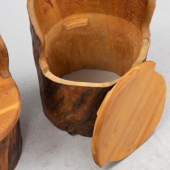 A pair of mid 20th century chairs.