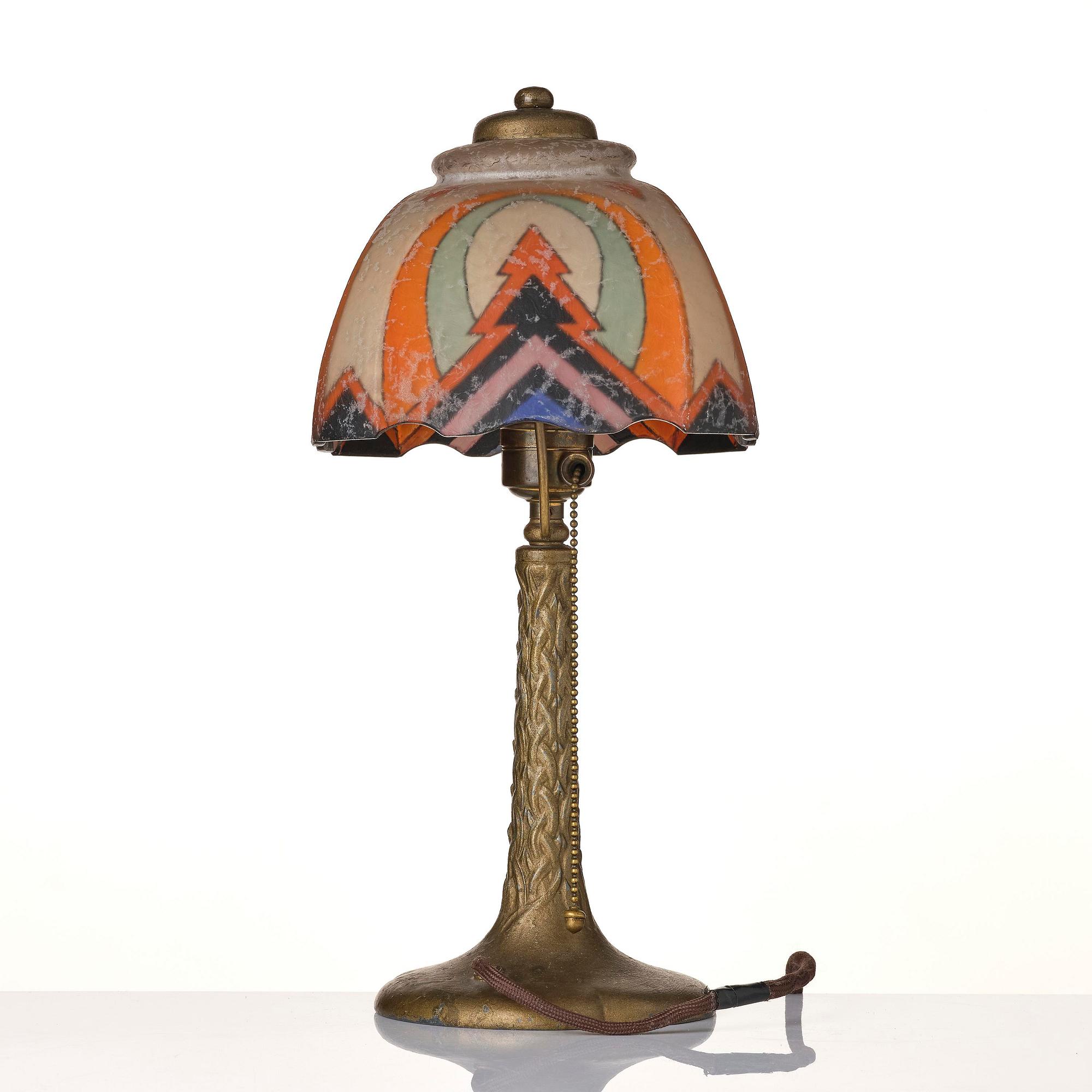 Handel, an Art Deco table lamp, Connecticut, USA, 1920s.
