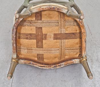 KARMSTOL, sengustaviansk, sekelskiftet 1700/1800.