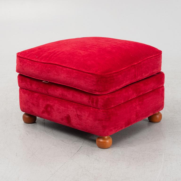 Josef Frank, a model 336 ottoman, Firma Svenskt Tenn, Sweden.