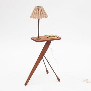 A floor lamp with table, 1950's.