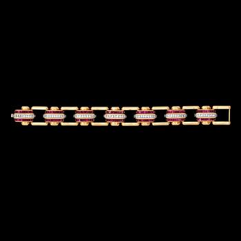 A ruby and diamond bracelet, Strömdahl, Stockholm 1948.