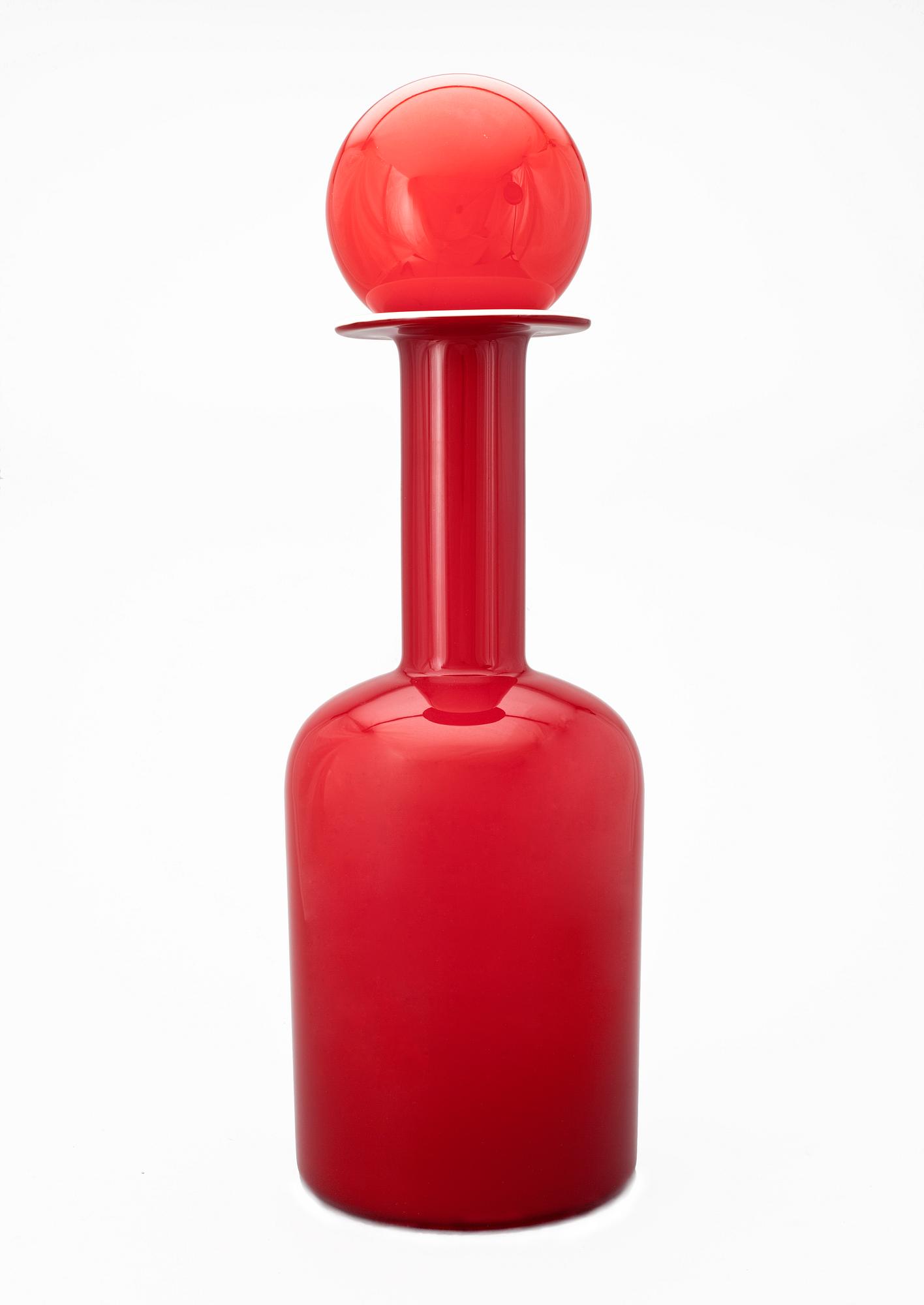 KARAFF, glas, Holmegaard, Danmark, 1900-talets mitt.