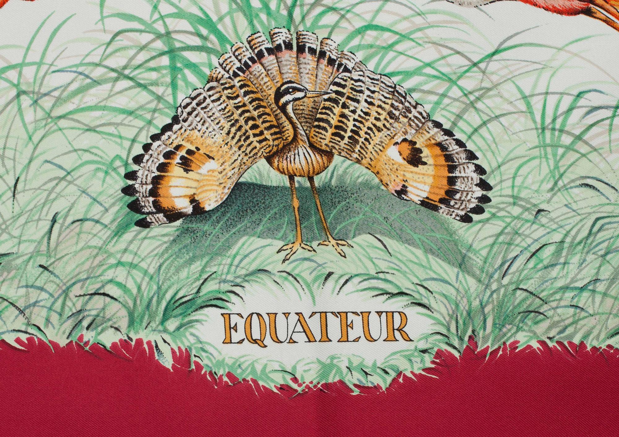 SCARF, siden "Equateur", R. Dallet", Hermès, Paris.