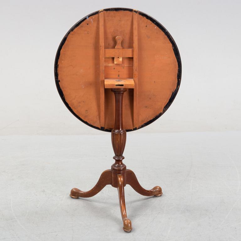 A Swedish alder tilt-top table, late 19th Century.