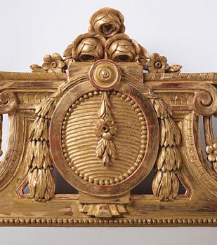 A Gustavian Giltwood mirror by J. Åkerblad (master in Stockholm 1758-1799).